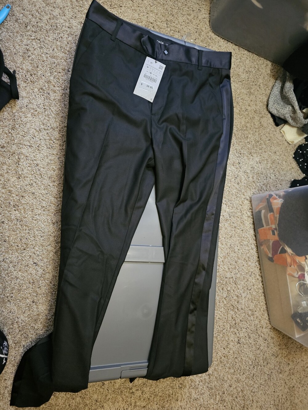 Zara Tuxedo Trousers Nwt Sz M